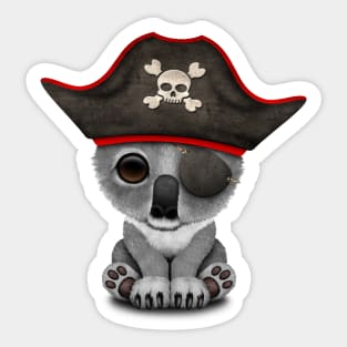 Cute Baby Koala Pirate Sticker